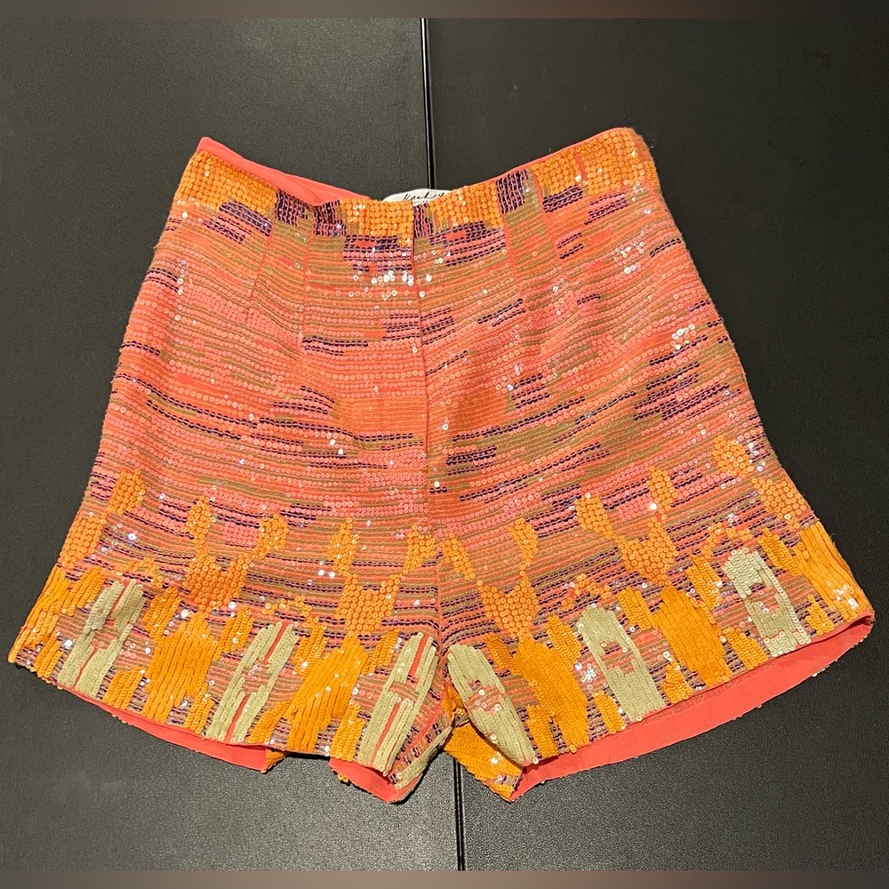 Mark + James by Badgley Mischka sherbet sequin size 8 shorts NEW without tags